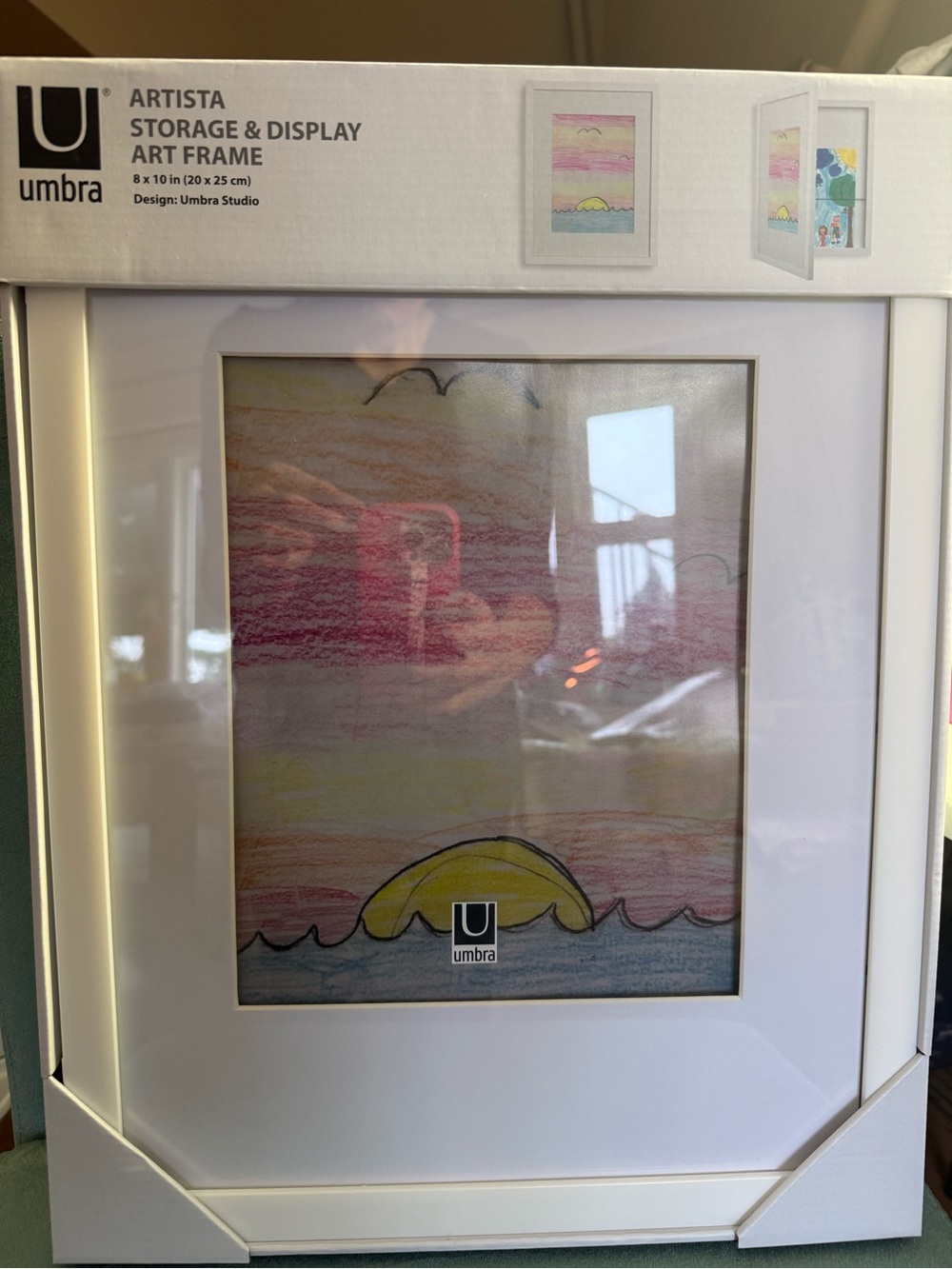 Umbra White Artista Display Frame with White Mat